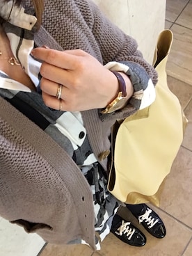 「セリーヌ」｜「アイテム（シャツワンピース）」を使った、まんたろうさん（レディース・153cm）の秋コーディネート