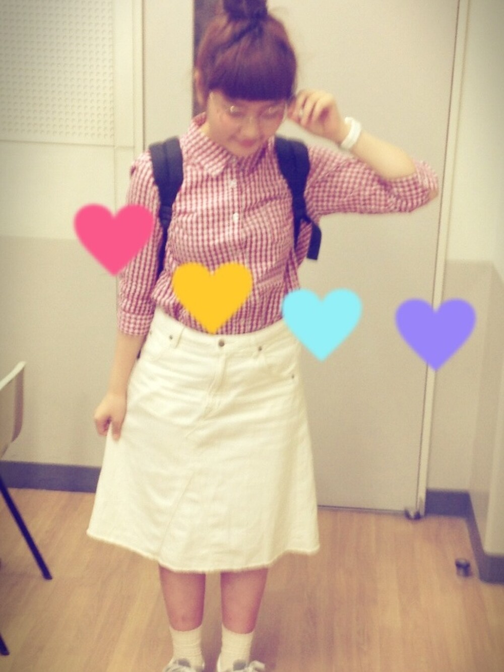 「黒のリボンゴムー！( ^ω^ )（ヘアゴム、ブラック系）」を使った、もきおさんさん（メンズ・159cm）の夏コーディネートの1枚目の写真