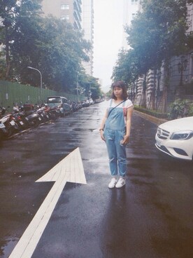 「cotton on（コットンオン）のアイテム（つなぎ/オールインワン）」を使った、Gさん（レディース・165cm）の夏コーディネート