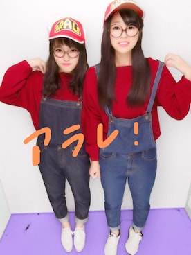「halloween」｜「アイテム（サロペット/オーバーオール）」を使った、ぽさん（レディース・161cm）の秋コーディネート