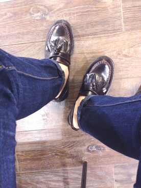 「PULL&BEAR（プルアンドベア）のアイテム（その他シューズ）」を使った、lmwさん（レディース・161cm）の秋コーディネート