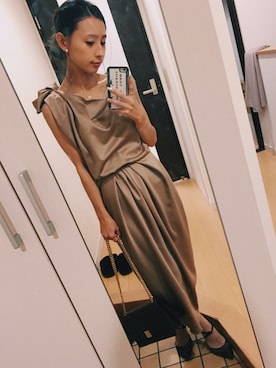 黒石奈央子さん（レディース・152cm）の冬コーディネート