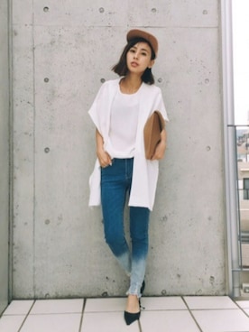 黒石奈央子さん(レディース・152cm)の夏コーディネート