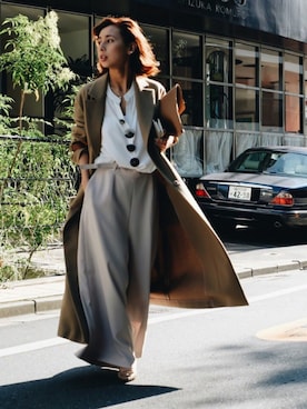 「Ameri（アメリ）のアイテム（ジャケット/アウター）」を使った、黒石奈央子さん（レディース・152cm）の夏コーディネート