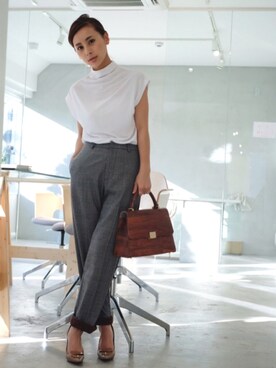 黒石奈央子さん（レディース・152cm）の夏コーディネート