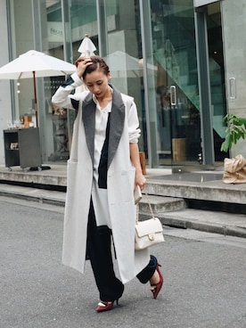 「Ameri（アメリ）のアイテム（シューズ）」を使った、黒石奈央子さん（レディース・152cm）の夏コーディネート