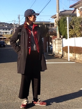 「keisuke kanda（ケイスケカンダ）のアイテム（その他アウター）」を使った、おやすみなさいさん（レディース・161cm）の冬コーディネート