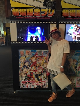 「Kagari Yusuke（カガリユウスケ）のアイテム（バッグ）」を使った、星空ヨーソローkskさん（メンズ・173cm）の夏コーディネート