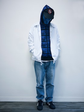 「DEMARCOLAB（デマルコラブ）のアイテム（ジャケット/アウター）」を使った、LarryBarlowさん（メンズ・179cm）の冬コーディネート