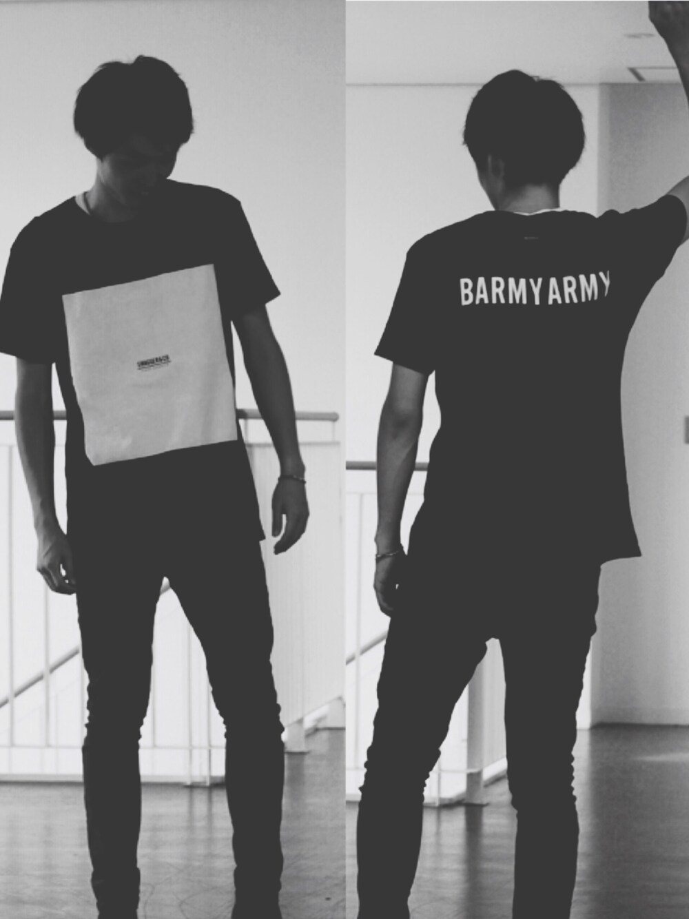 「SWAGGERのBARMY AMY TEE（Tシャツ/カットソー、ブラック系）」を使った、KCさん（メンズ・180cm）の夏コーディネートの1枚目の写真