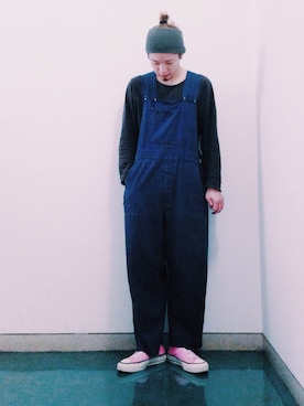 「アイテム（オールインワン・サロペット）」を使った、takuro_tanakaさん（メンズ・165cm・20代）の秋コーディネート
