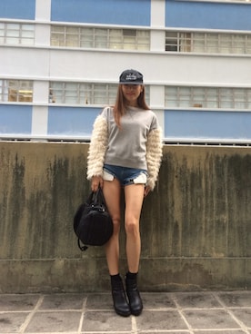 「nonnative（ノンネイティブ）のアイテム」を使った、松岡 李那 Linahさん（レディース・170cm）の秋コーディネート