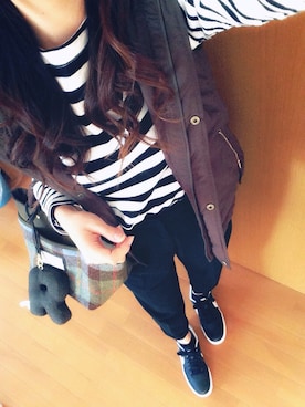 「NIKE（ナイキ）のNIKE/ナイキ グランドテラス 654495（スニーカー）」を使った、しんちゃんさん（レディース・158cm）の秋コーディネート