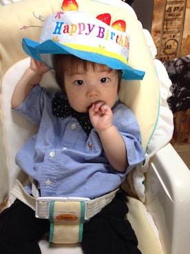 「BEAMS（ビームス）のアイテム（フォーマルスーツ/小物）」を使った、サギスのいーちゃんさん（キッズ・70cm）の夏コーディネート