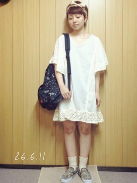 「カモ柄」｜「アイテム（その他）」を使った、かけさん（レディース・146cm）の夏コーディネート