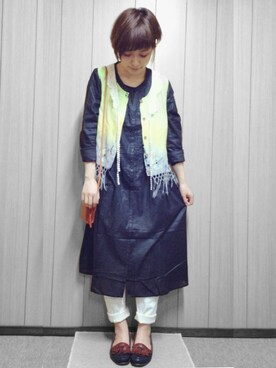 「DEXTER（デクスター）のアイテム」を使った、かけさん（レディース・146cm）の夏コーディネート