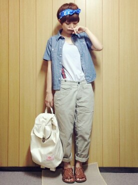 「BAG'n'NOUN」｜「アイテム（その他）」を使った、かけさん（レディース・146cm）の夏コーディネート