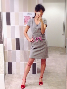 「PAUL&JOE（ポールアンドジョー）のアイテム（ワンピース）」を使った、SAYAKAさん（レディース・162cm）の春コーディネート