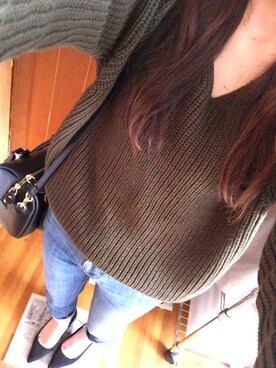 「アイテム（ボストンバッグ）」を使った、eさん（レディース・154cm・30代）の秋コーディネート