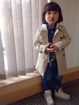 「FITH（フィス）のアイテム（パーカー）」を使った、ザネリさん（キッズ・100cm）の冬コーディネート