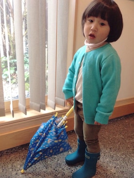 「雨の日コーデ」｜「アイテム（ラッピングキット）」を使った、ザネリさん（キッズ・100cm）の春コーディネート