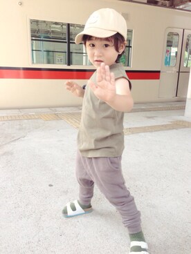 「アースカラー」｜「アイテム（福袋/福箱）」を使った、ザネリさん（キッズ・100cm）の夏コーディネート