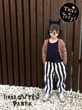 「アイテム（ブーティ）」を使った、ザネリさん（キッズ・100cm）の秋コーディネート