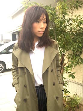 「大人シンプル」｜「アイテム（トレンチコート）」を使った、ringorikoさん（レディース・170cm）の春コーディネート