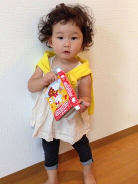 「babyGAP（babyGAP）のアイテム（トップス、ベージュ系）」を使った、Rancoro◡̈♥︎さん（キッズ・110cm）の秋コーディネート