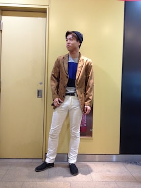 「CUNE（キューン）のアイテム（ジャケット/アウター）」を使った、bezierさん（メンズ・174cm）の春コーディネート