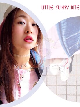 「Little sunny bite（リトルサニーバイト）のアイテム（ワンピース/ドレス）」を使った、ayumi nittaさん（レディース・160cm）の春コーディネート
