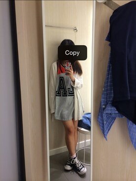 「H&M（エイチ・アンド・エム）のアイテム（その他アウター、ホワイト系）」を使った、jemesensbienさん（レディース・150cm）の夏コーディネート