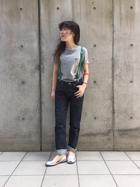 「アイテム（バングル/リストバンド）」を使った、minamiさん（レディース・153cm・20代）の春コーディネート