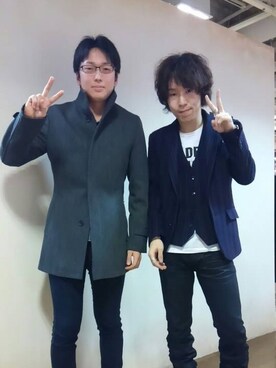 「KATHARINE HAMNETT LONDON （キャサリンハムネットロンドン）のアイテム（ダウンジャケット/コート）」を使った、たちこまさん（メンズ・173cm）の秋コーディネート