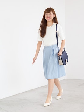 「ブルー x ホワイト」｜NBB STAFF 08さん（レディース・158cm）の春コーディネート