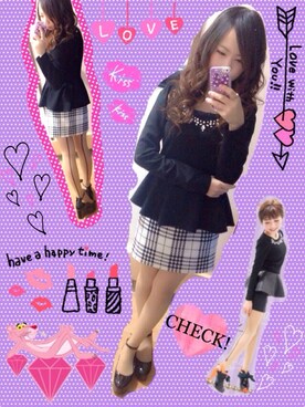 「アイテム（タイツ/ストッキング、ベージュ系）」を使った、りこるるさん（レディース・147cm）の冬コーディネート