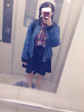 「黒髪」｜「アイテム（ブルゾン）」を使った、mauさん（レディース・156cm）の秋コーディネート