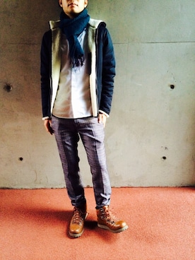 「TOPMAN（トップマン）のアイテム（パーカー）」を使った、Tony@Manさん（メンズ・170cm）の秋コーディネート