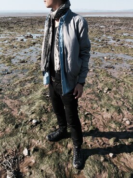 「TOPMAN（トップマン）のアイテム（ナイロンジャケット）」を使った、Tony@Manさん（メンズ・170cm）の春コーディネート