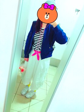 「お買い物」｜「アイテム（ブルゾン）」を使った、waさん（レディース・162cm）の春コーディネート