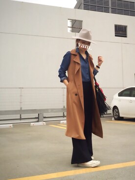 「フリンジバッグ」｜「アイテム（財布/小物）」を使った、yam.さん（レディース・162cm）の秋コーディネート