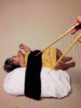 「Marc by Marc Jacobs（マークバイマークジェイコブス）のアイテム（トップス）」を使った、Shioさん（キッズ・70cm）の秋コーディネート