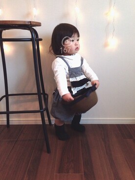 「おめかしコーデ」｜「アイテム（キャップ）」を使った、Shioさん（キッズ・70cm）の春コーディネート