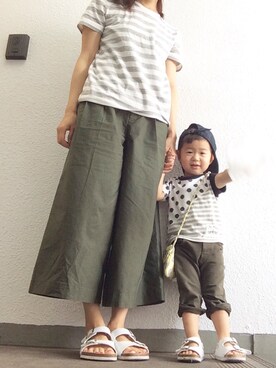 「2歳3ヶ月」｜「アイテム（サンダル）」を使った、Dai-cHiさん（キッズ・90cm）の夏コーディネート