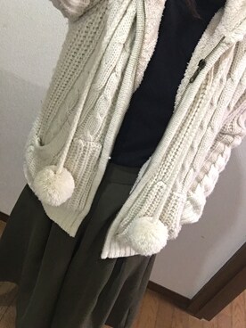 「学校」｜「アイテム（その他アウター）」を使った、✩みほ✩さん（レディース・155cm）の秋コーディネート