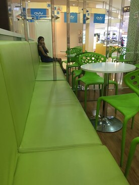 「M+のアイテム（ワンピース、ブルー系）」を使った、我是猫さん（レディース）の夏コーディネート