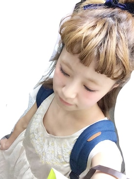 「アイテム（バックパック/リュック、ブルー系）」を使った、har ( ハル )さん（レディース・153cm）の秋コーディネート