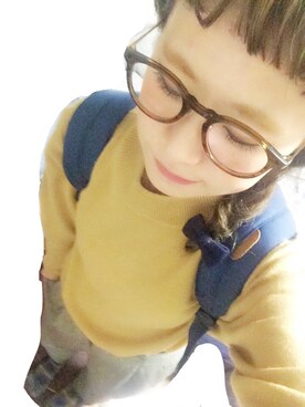 「アイテム（バックパック/リュック、ブルー系）」を使った、har ( ハル )さん（レディース・153cm）の秋コーディネート