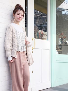 「flower（フラワー）のアイテム（パンツ）」を使った、har ( ハル )さん（レディース・153cm）の冬コーディネート