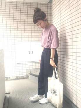 「CONVERSE（コンバース）のCONVERSE コンバース ジャック パーセル / JACK PURCEL（スニーカー）」を使った、har ( ハル )さん（レディース・153cm）の夏コーディネート